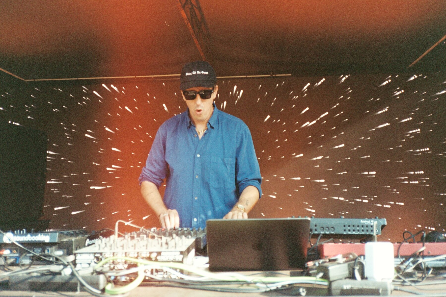 DJ, festival lights