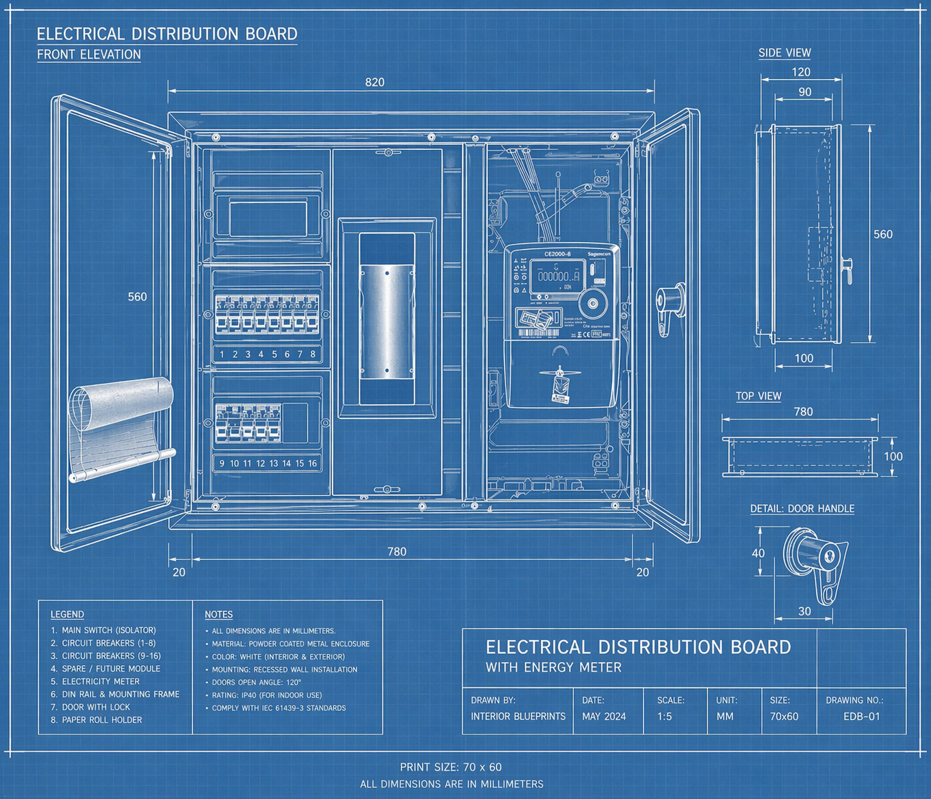 Electrical Distribution Board blueprint